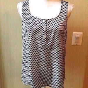 Anne Klein Silky Polka Dotted Tank Top